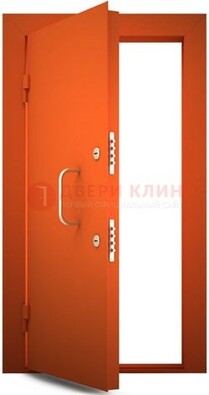 Оранжевая стальная бронированная дверь с нитроэмалью ДБ-2 в Тольятти