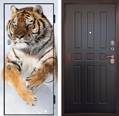 Металлическая дверь с фотопечатью тигра ДФ-1 в Тольятти