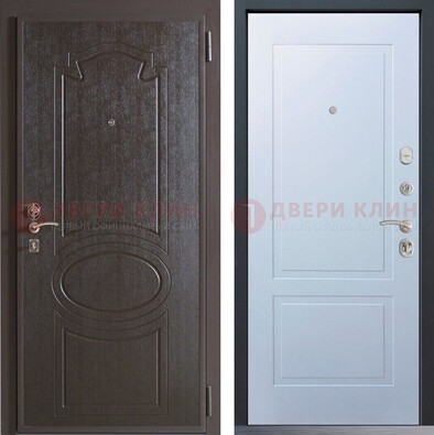 Квартирная железная дверь с МДФ панелями ДМ-380 в Долгопрудном