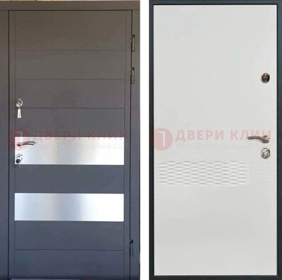 Металлическая дверь МДФ темная и светлая ДМ-420 в Тольятти