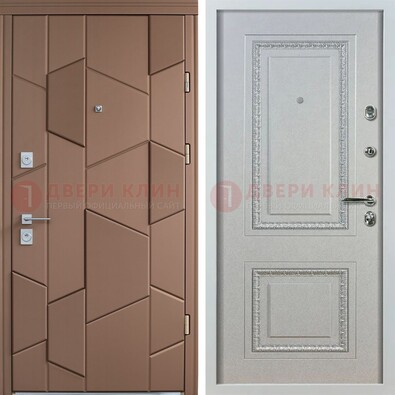Квартирная стальная дверь с разными панелями МДФ ДМ-496 в Тольятти