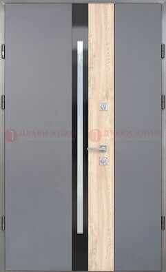 Полуторная металлическая дверь с МДФ ДМ-503 в Тольятти