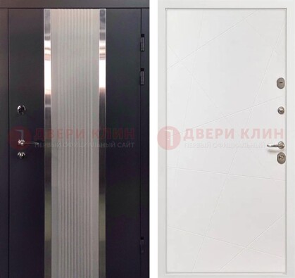Темная металлическая дверь в квартиру МДФ с двух сторон ДМ-512 в Тольятти