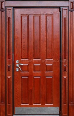 Красная входная дверь для улицы с МДФ ДМ-532 в Тольятти