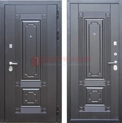 Декоративная серая металлическая дверь с МДФ ДМ-57 в Ногинске