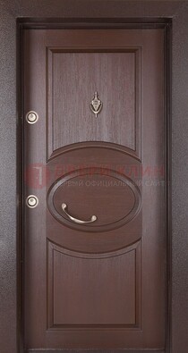 Железная дверь с массивом дуба в стиле классика ДМД-55 в Тольятти