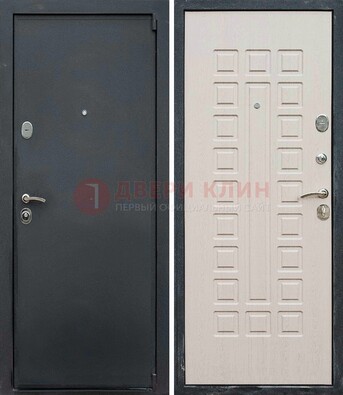 Черная металлическая дверь с порошковым покрытием ДП-101 в Тольятти