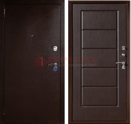 Темная входная дверь с порошковым окрасом ДП-113 в Тольятти