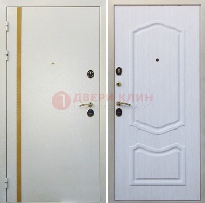 Белая входная дверь с порошковым напылением ДП-136 в Тольятти