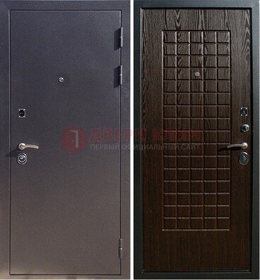 Серая металлическая дверь с порошковым напылением ДП-153 в Тольятти