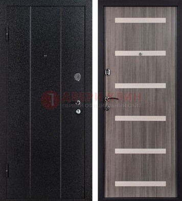 Черная стальная дверь с порошковым окрасом ДП-199 в Тольятти