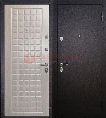Черная входная дверь с порошковым покрытием ДП-206 в Тольятти