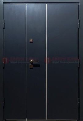 Темная металлическая дверь с порошковым покрытием ДП-220 в Тольятти