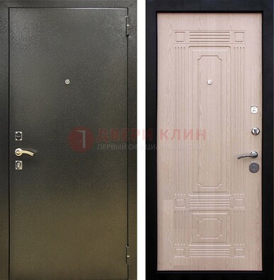Входная темно-серая дверь с порошковым напылением и МДФ ДП-273 в Тольятти