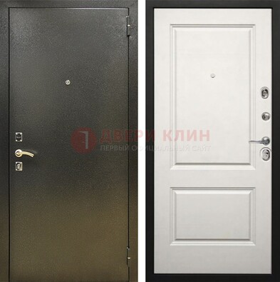 Металлическая темная дверь с порошковым напылением и классической МДФ ДП-298 в Тольятти