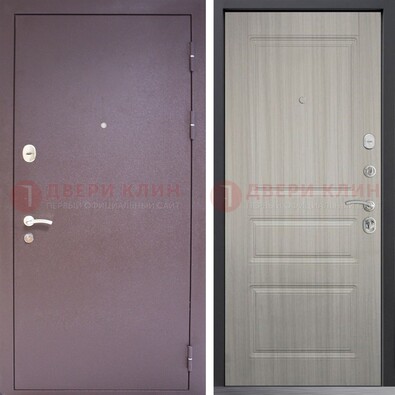 Темная стальная дверь с порошковым окрасом и МДФ ДП-310 в Тольятти