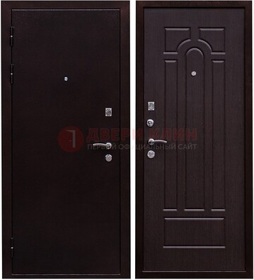 Черная стальная дверь с порошковым покрытием ДП-35 в Тольятти