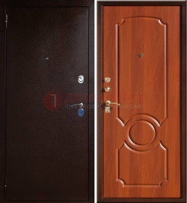Темная железная дверь с порошковым напылением ДП-46 в Тольятти