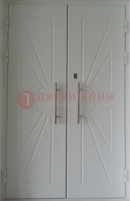 Парадная двухстворчатая дверь с фрезерованным МДФ ДПР-14 в Тольятти