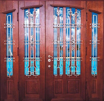 Парадная дверь со вставками из стекла ДПР-55 с шумоизоляцией в Самаре