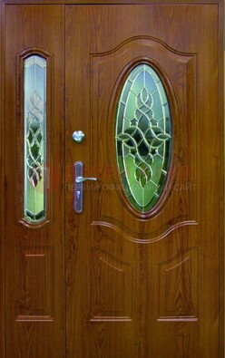 Парадная дверь со стеклянными вставками ДПР-73 для дома в Тольятти