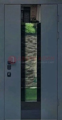 Современная дверь со стеклом для коттеджа ДС-40 в Тольятти