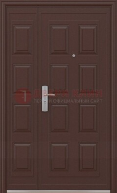 Коричневая железная тамбурная дверь ДТМ-37 в Тольятти