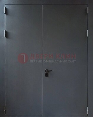 Черная распашная тамбурная дверь Порошок ДТМ-46 в Тольятти