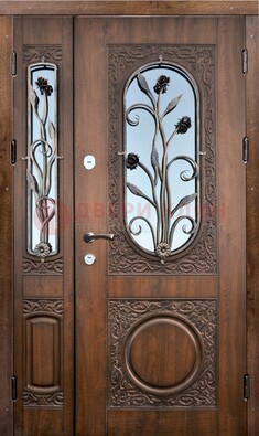 Железная дверь с виноритом и ковкой ДВТ-180 в Тольятти