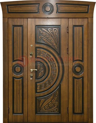 Парадная входная дверь с виноритом и узором ДВТ-194 в Тольятти