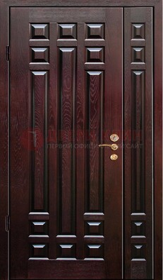 Коричневая металлическая дверь с виноритом ДВТ-20 в Тольятти