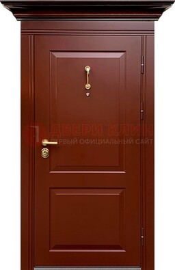 Красная железная дверь винорит для частного дома ДВТ-251 в Тольятти