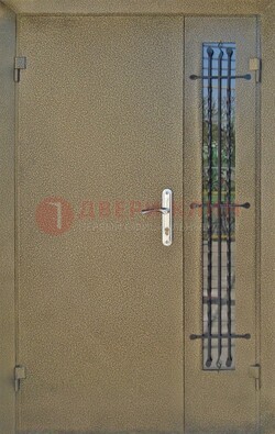 Тамбурная дверь Порошок со стеклом и ковкой ПЛ-20 в Тольятти